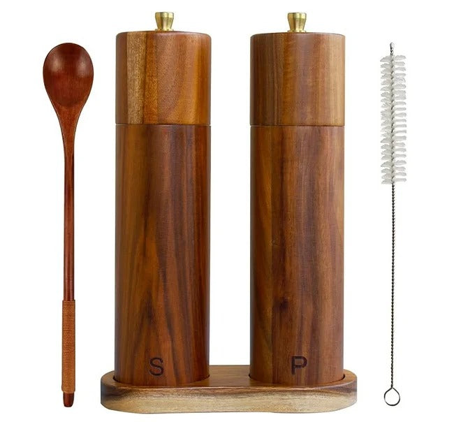 WoodSpice - Luxe Wooden Pepper and Salt Mill Set | Timeless Design