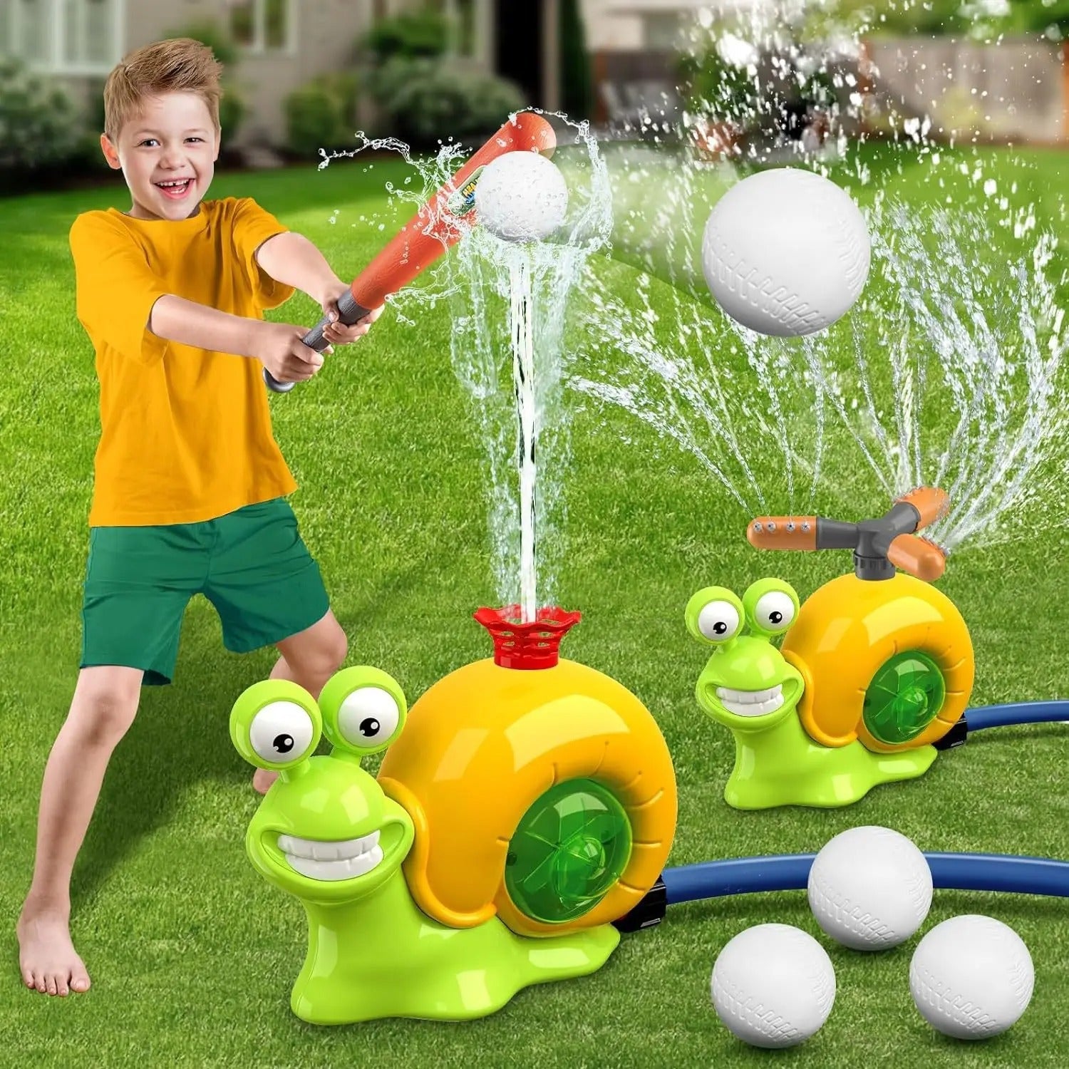 Water Fun Snail Baseball Set - Sporty Play and Splashing