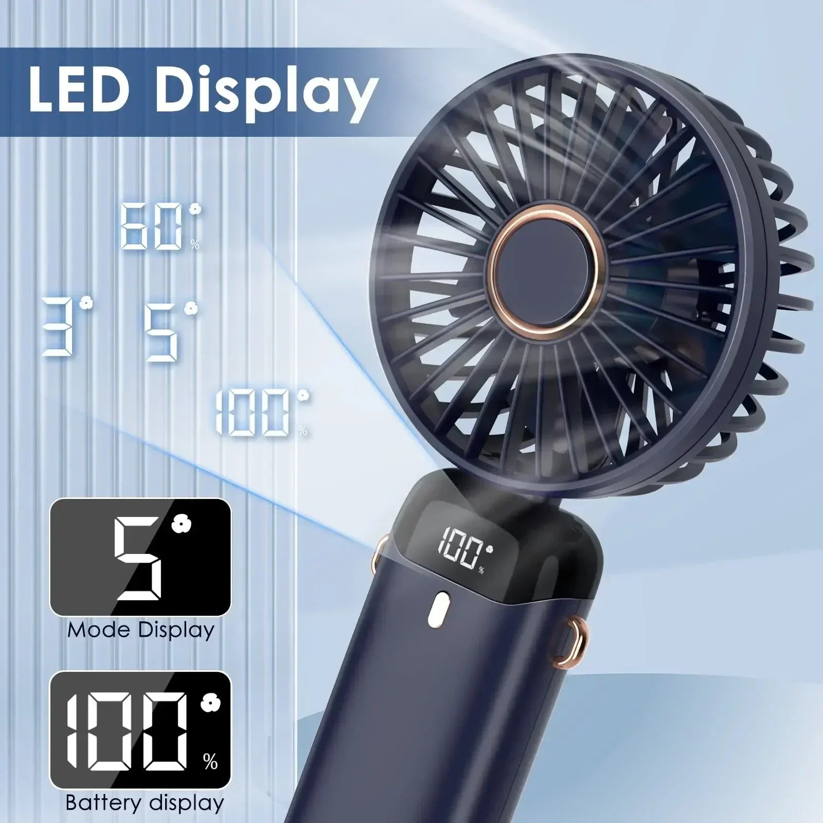 5000mAh Portable Fan Rechargeable