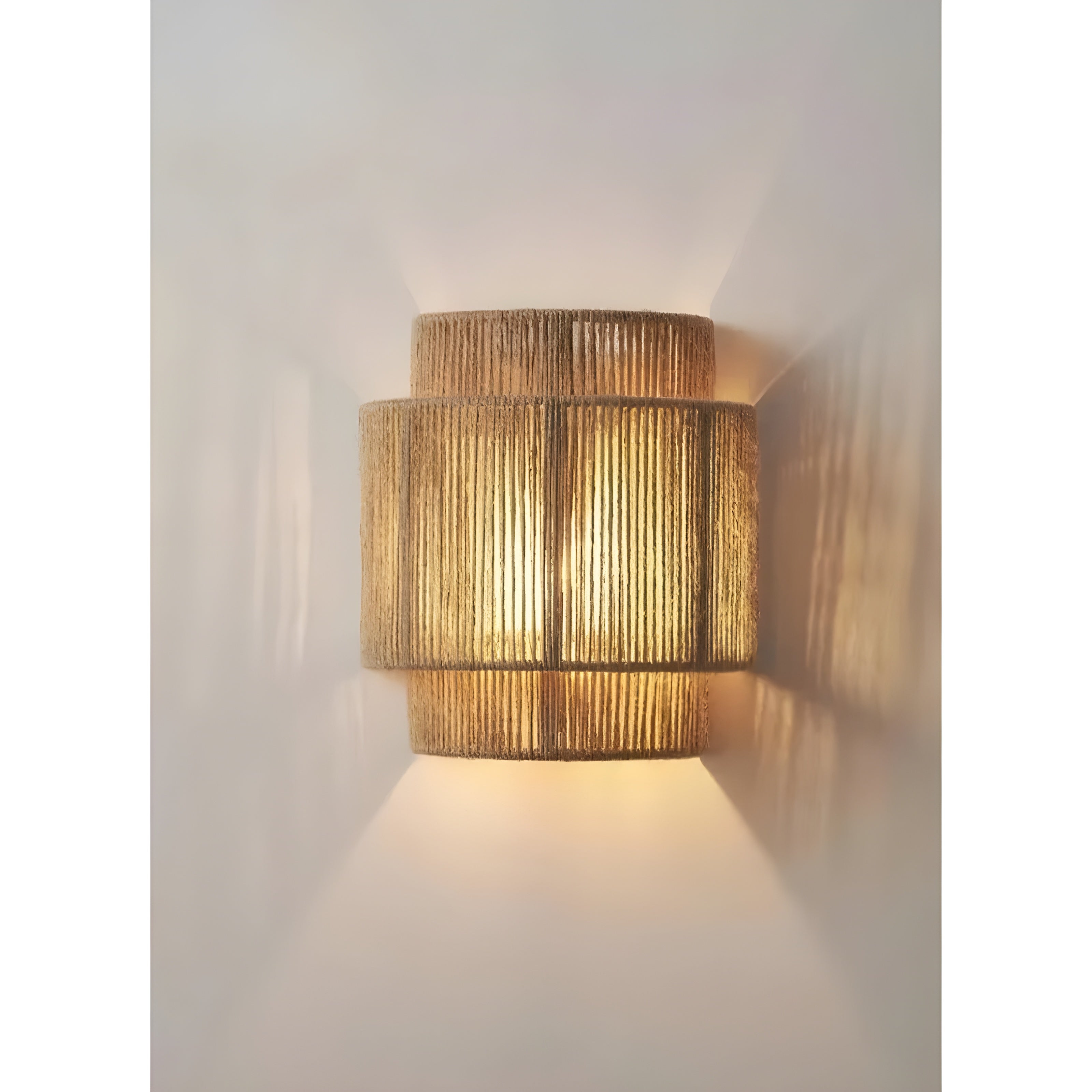 Contemporary Woven Rattan Wall Light – WeaveGlow