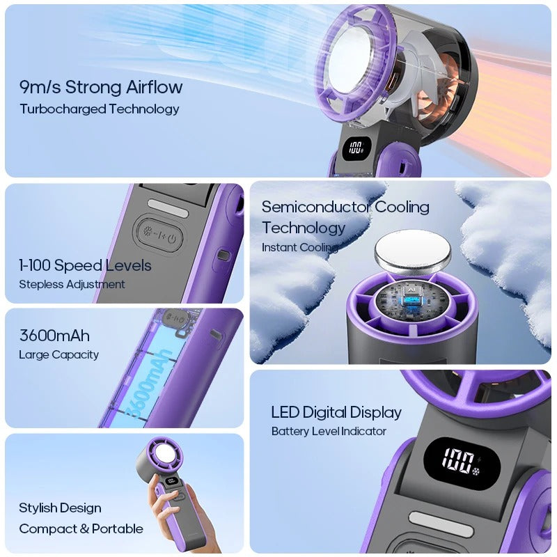 Outdoor Foldable Portable Handheld Fan