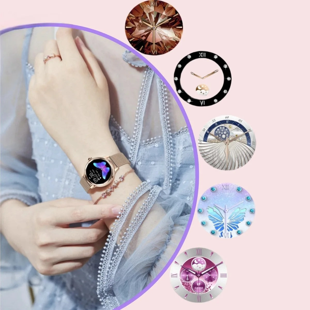 Luxe Galaxy Smartwatch for Women - Stylish Functionality