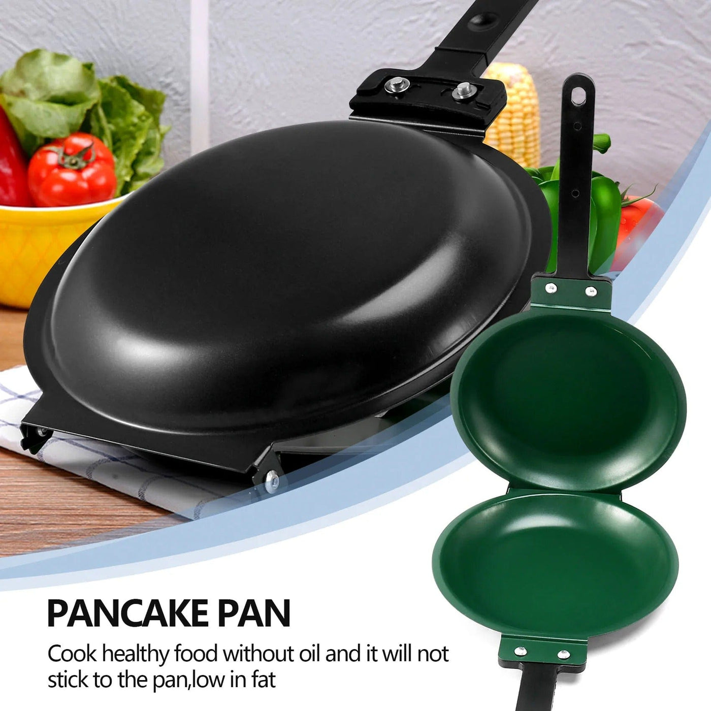 MasterPan Double-Sided Non-Stick Pan – For Perfect Cooking Without Sticking