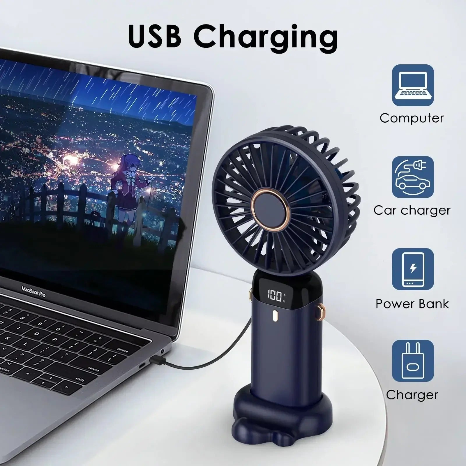 5000mAh Portable Fan Rechargeable