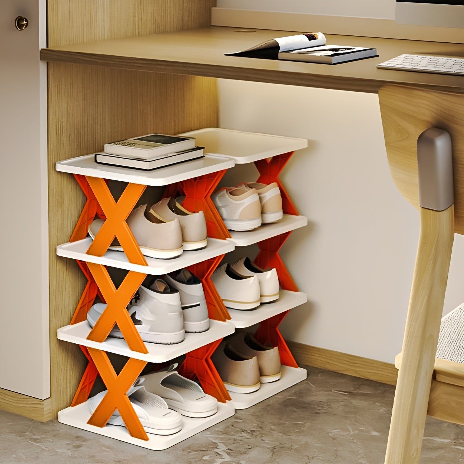 Multifunctional and Foldable Shoe Rack - SpaceSaver