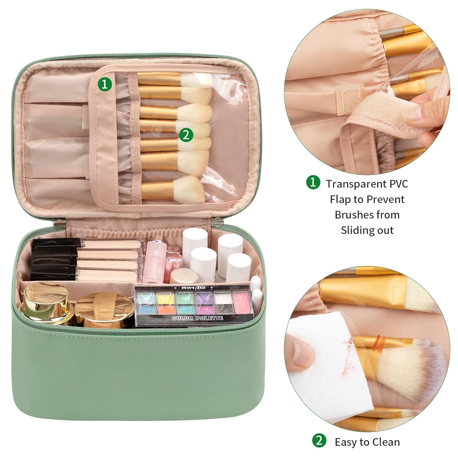 Travel-Friendly Makeup Organizer with Dividers