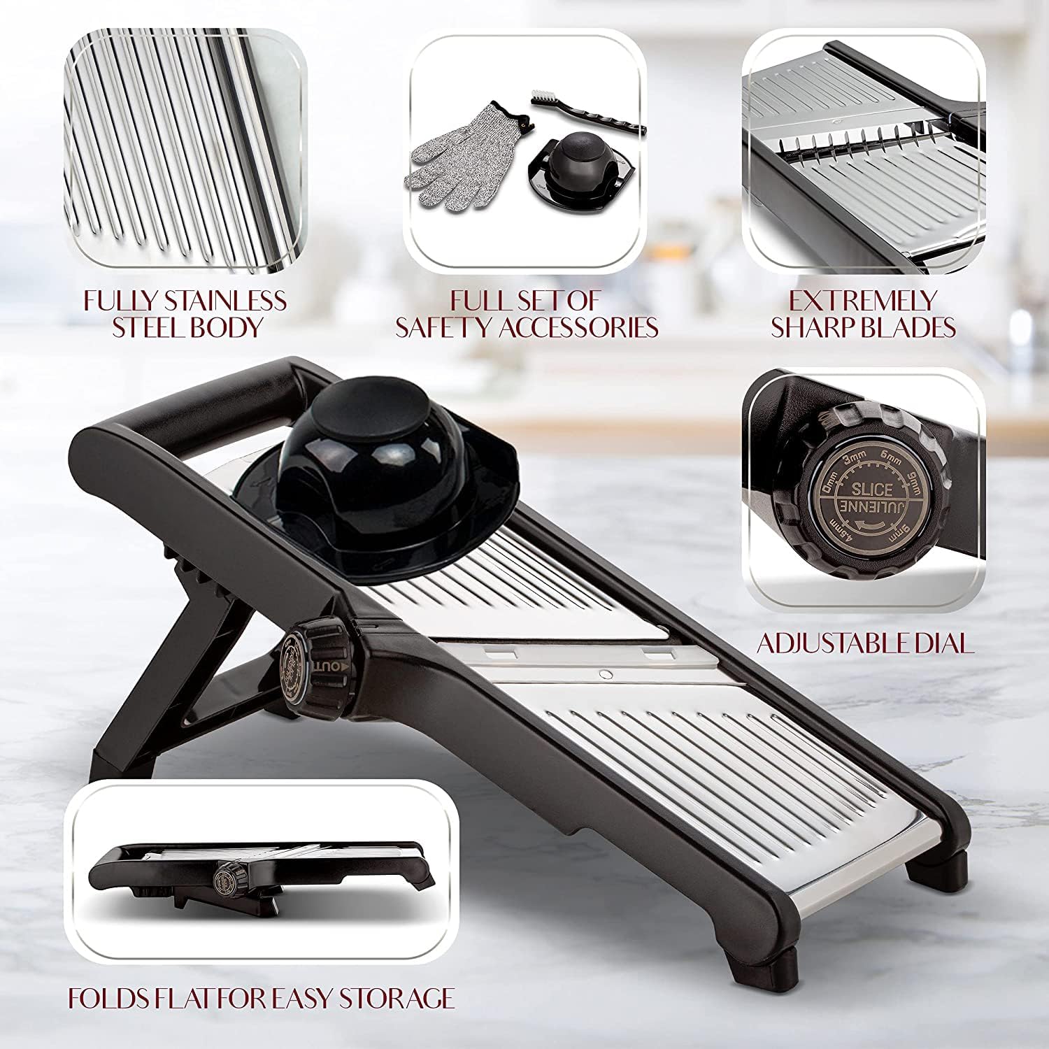 SlicerPro Safety Set | Mandoline with Cut-Resistant Gloves