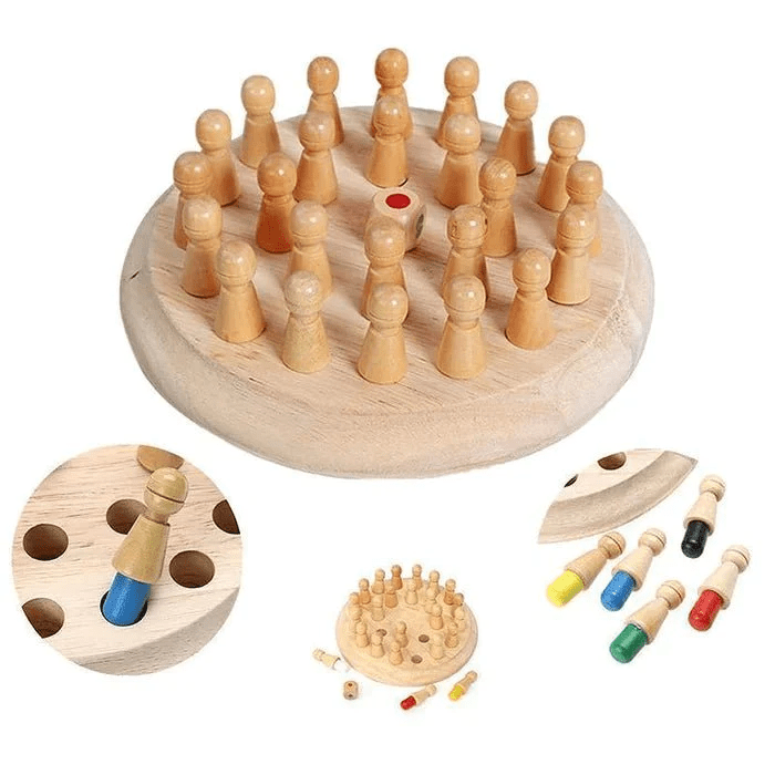 MemoryMaster Wooden Memory Game - Challenging and Educational