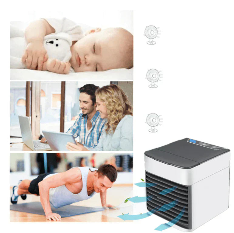 3-in-1 Air Cooler with Fan, Humidifier and Air Purifier – Portable, Quiet & with LED Night Light