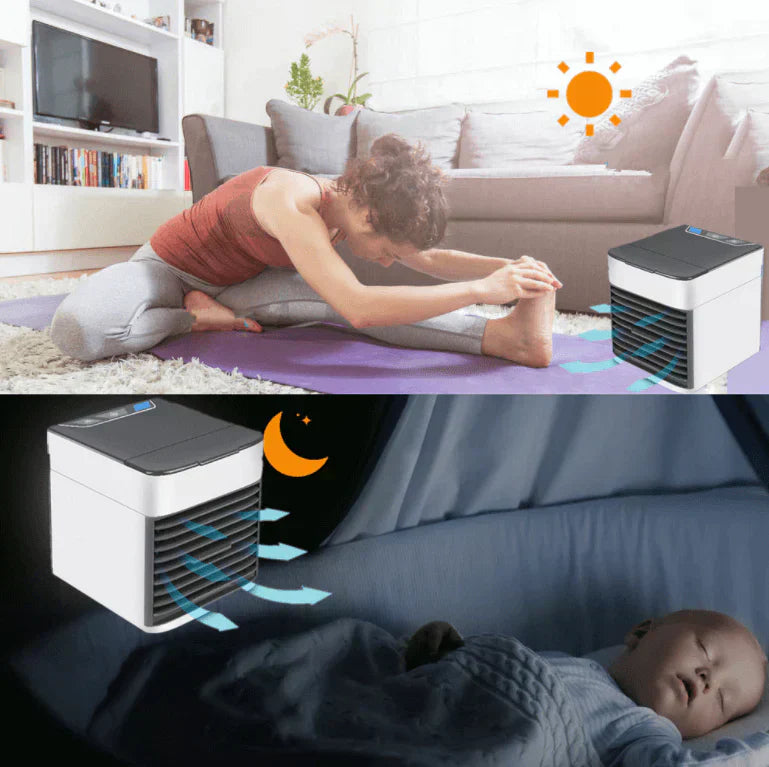 3-in-1 Air Cooler with Fan, Humidifier and Air Purifier – Portable, Quiet & with LED Night Light