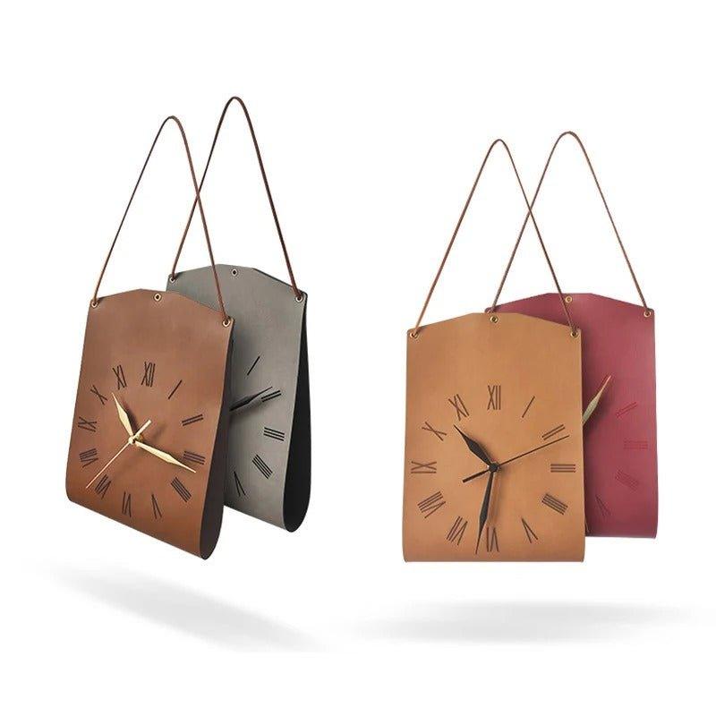 Modern Handbag-Shaped Wall Clock - Unique Decorative Clock in the Shape of a Bag