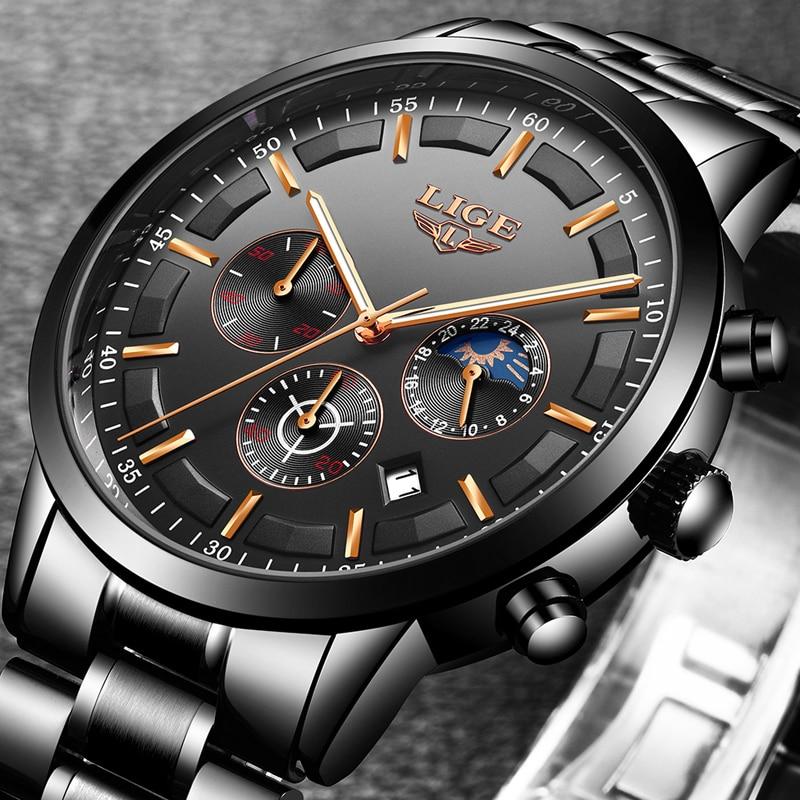 Military Black Steel Watch | Stylish and Durable Men's Watch