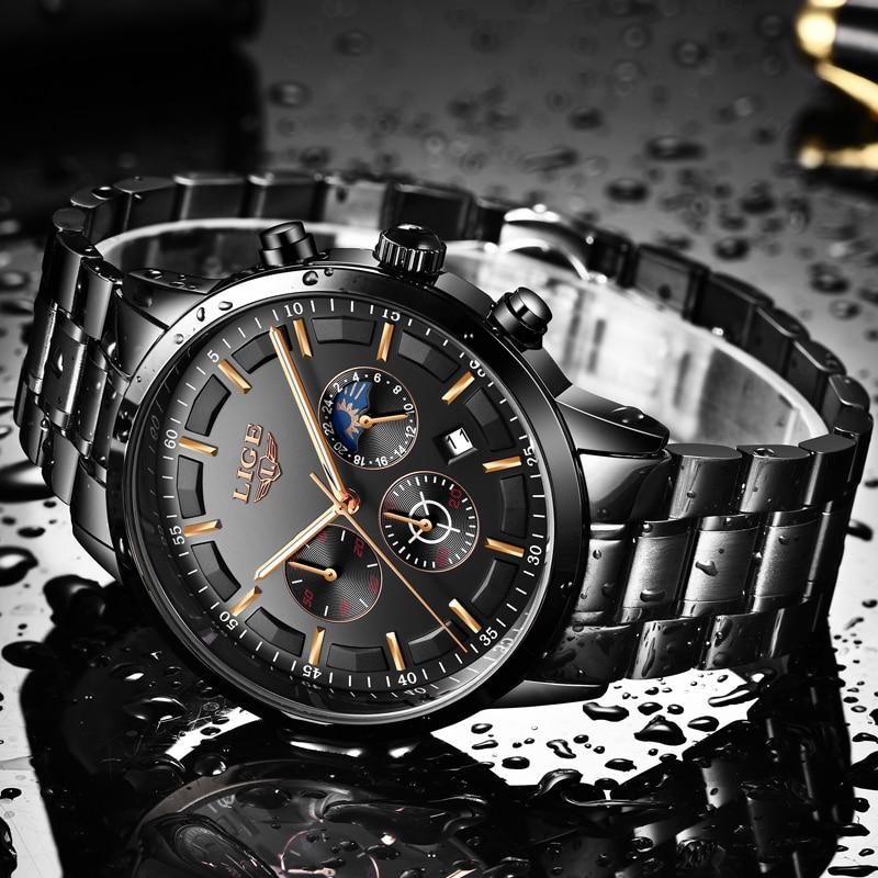 Military Black Steel Watch | Stylish and Durable Men's Watch