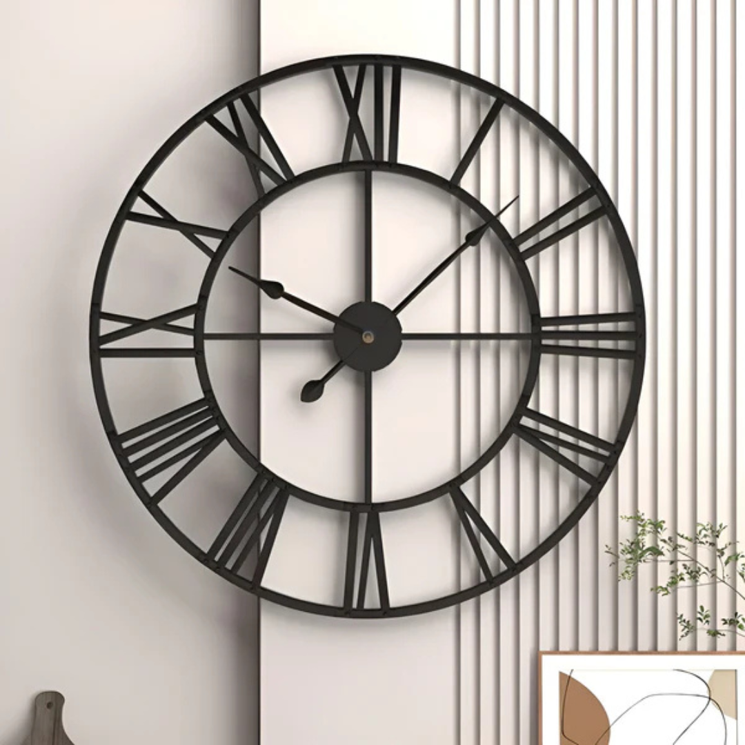 Modern Large Wall Clock | 3D Design | Metal | Stylish Appearance
