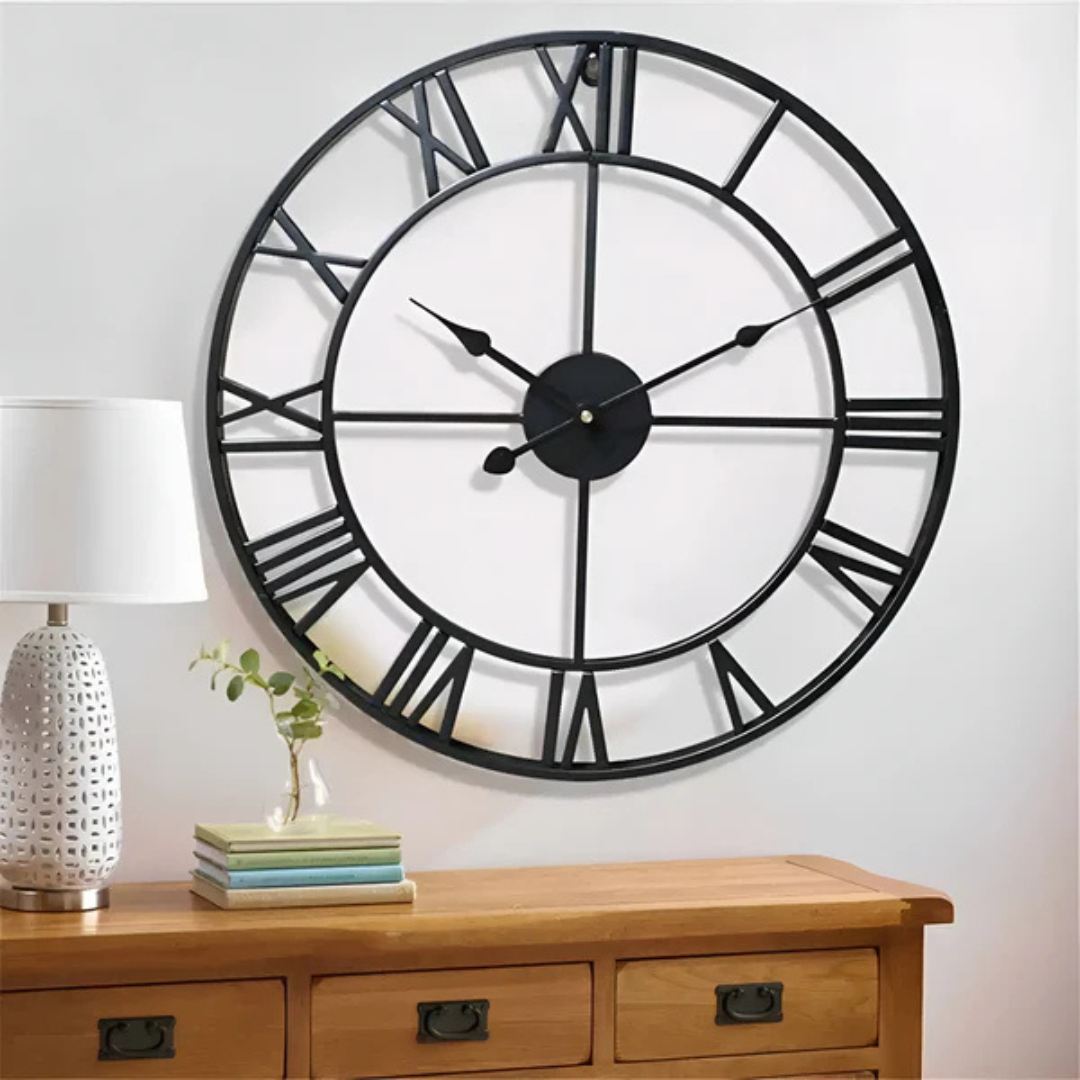 Modern Large Wall Clock | 3D Design | Metal | Stylish Appearance