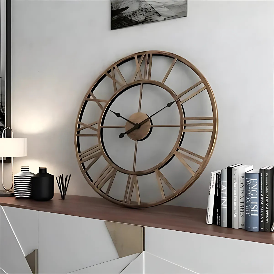 Modern Large Wall Clock | 3D Design | Metal | Stylish Appearance