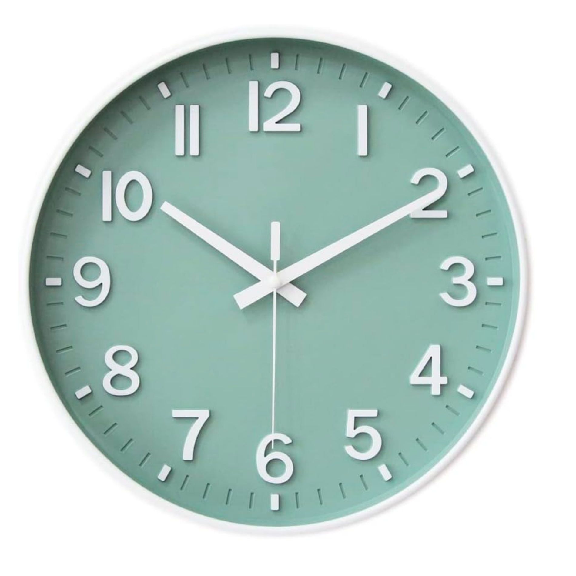Modern Silent Wall Clock - Large Numbers | Diameter 30 cm
