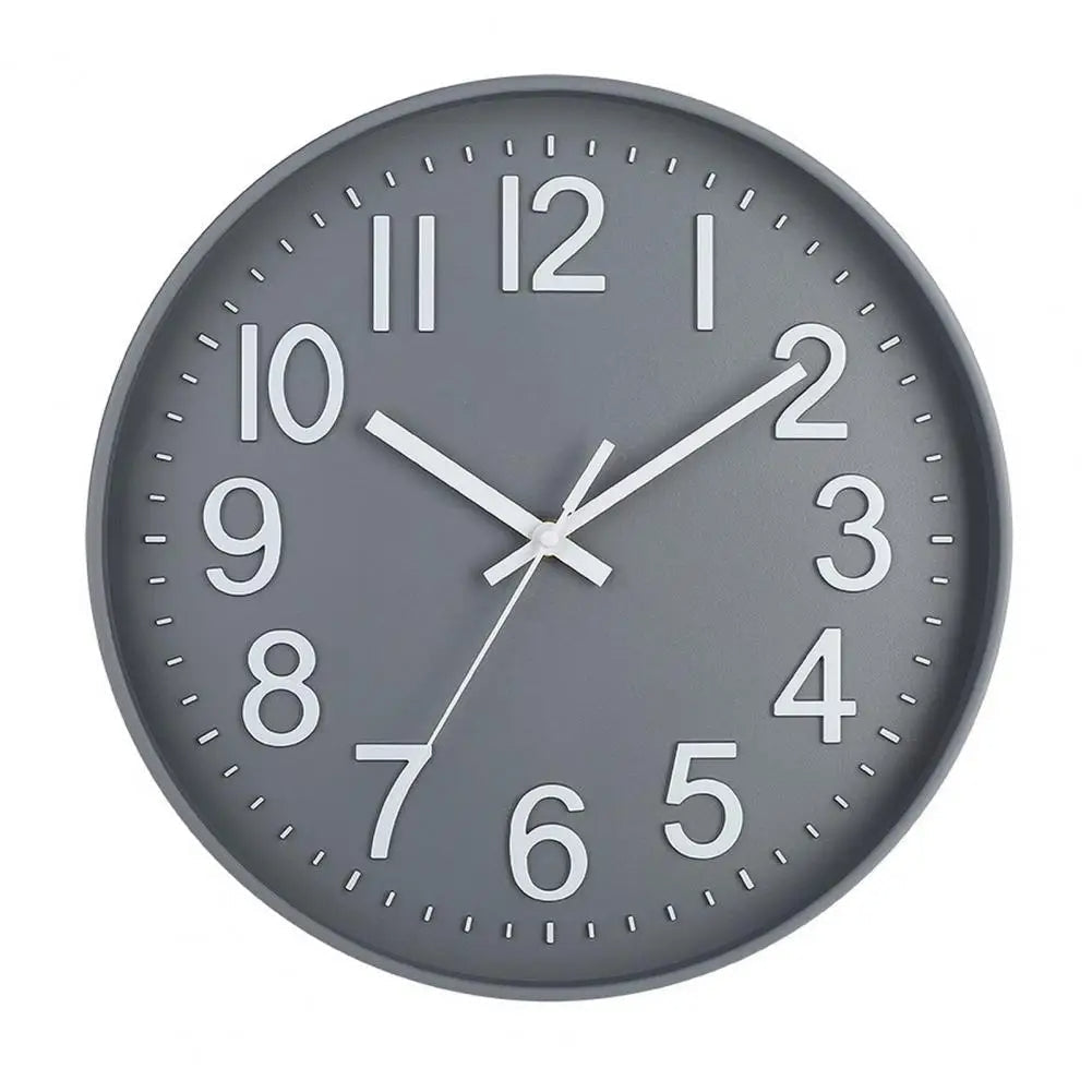 Modern Silent Wall Clock - Large Numbers | Diameter 30 cm