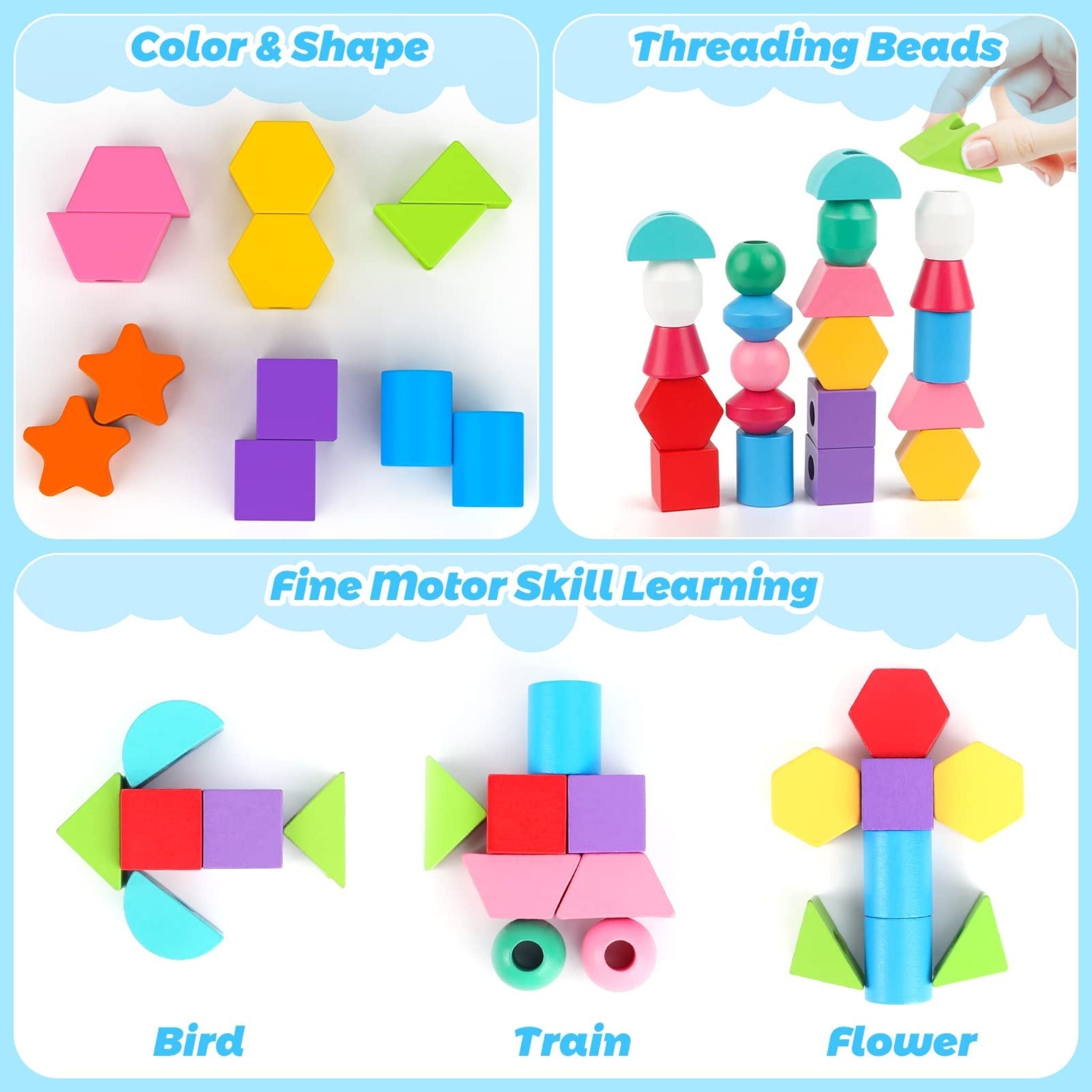 Creative Stacking Elements Set - Montessori Toy