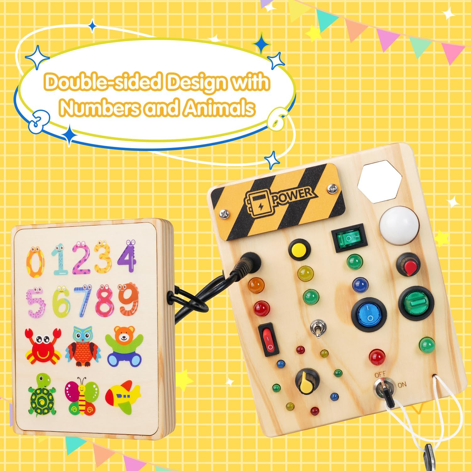 Montessori Toddler Activity Board - Creative Lights
