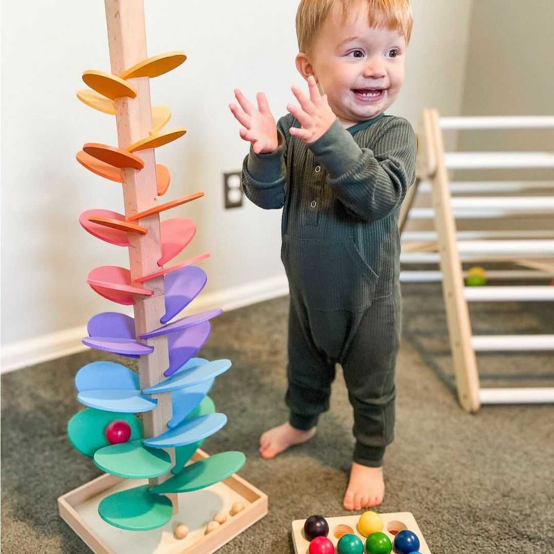 Rainbow Marbles Tree - Montessori Toy with Music