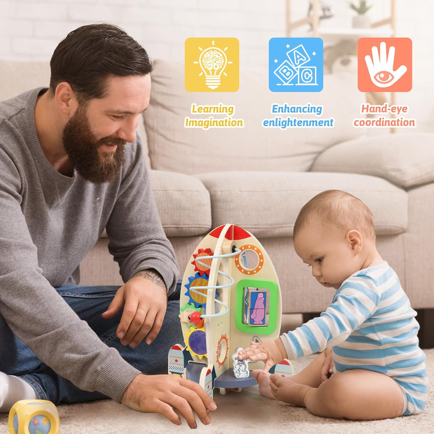 Space Rocket Activity Cube - Toy for 1+ Years