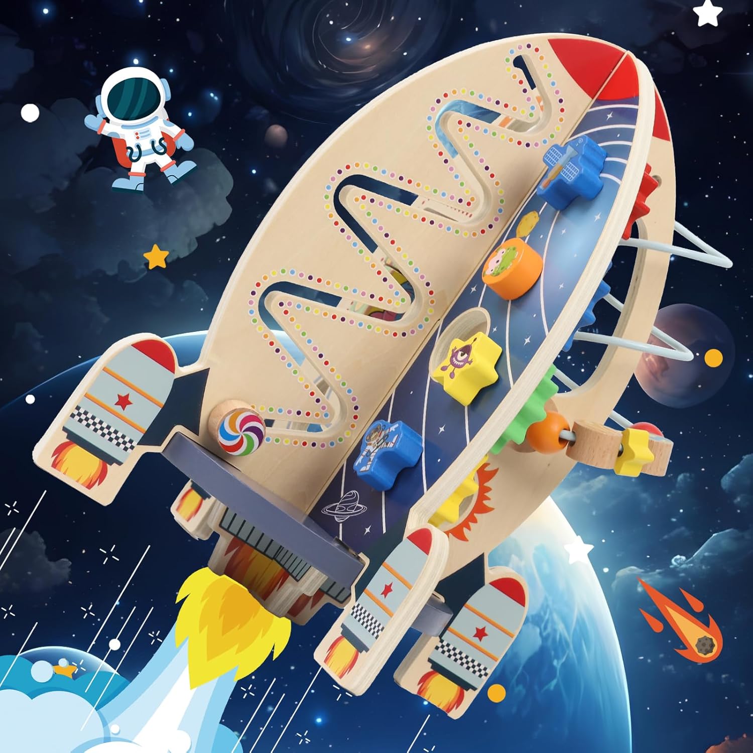 Space Rocket Activity Cube - Toy for 1+ Years