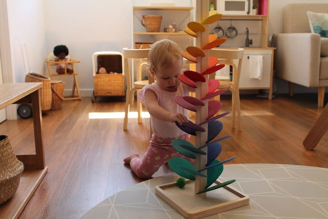 Musical Sound Tree Made of Wood – Learning Toy with Marble Sounds
