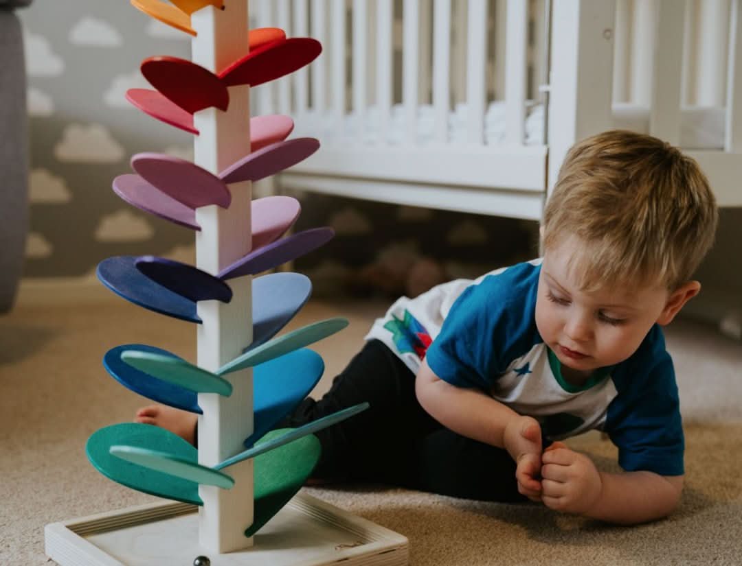 Musical Sound Tree Made of Wood – Learning Toy with Marble Sounds