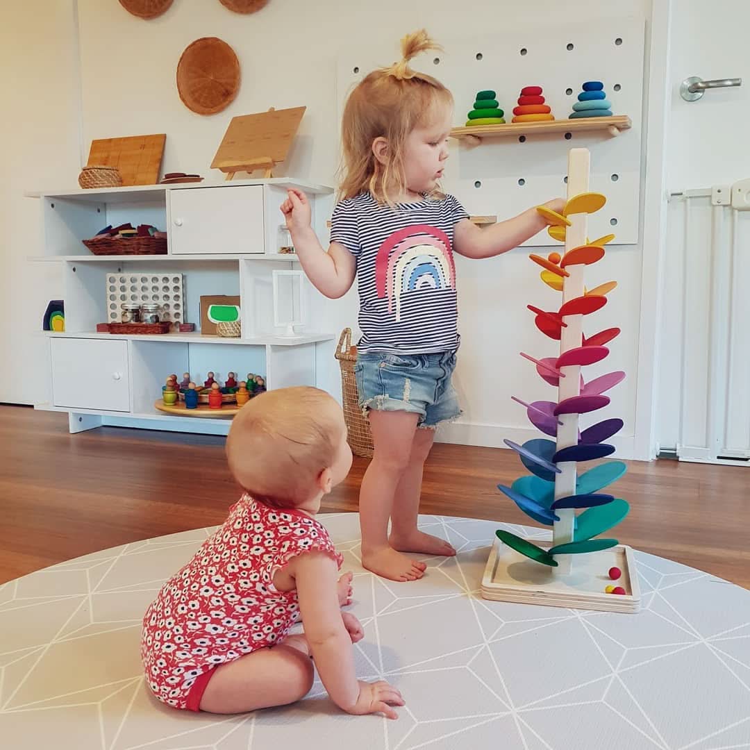 Musical Sound Tree Made of Wood – Learning Toy with Marble Sounds