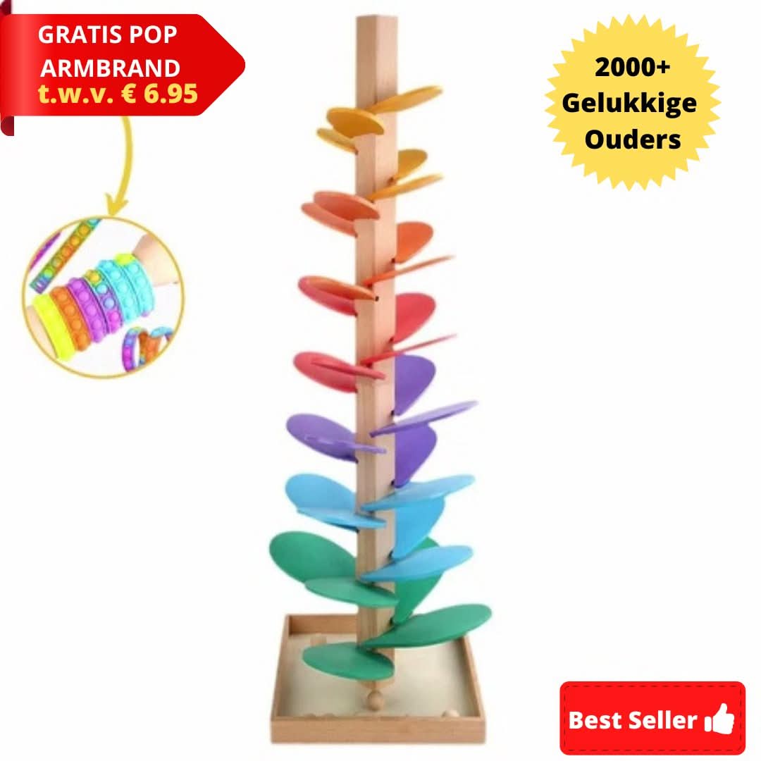 Musical Sound Tree Made of Wood – Learning Toy with Marble Sounds