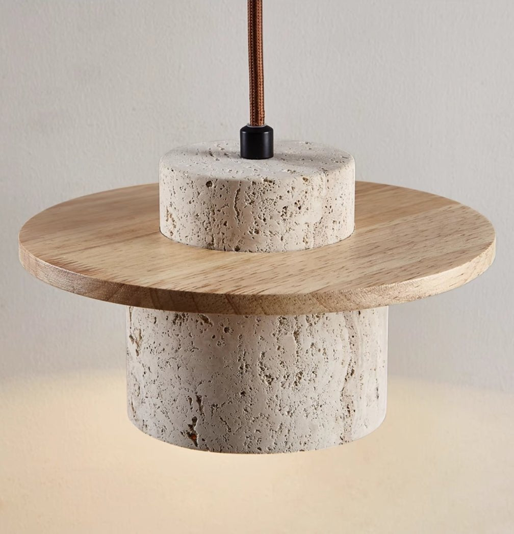 Travertine Pendant Lamp for Natural Luxury - StoneGlow