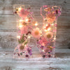 LumiFlair Floral Initial Night Lamp | Custom Resin Letter Light with Soft LED Glow