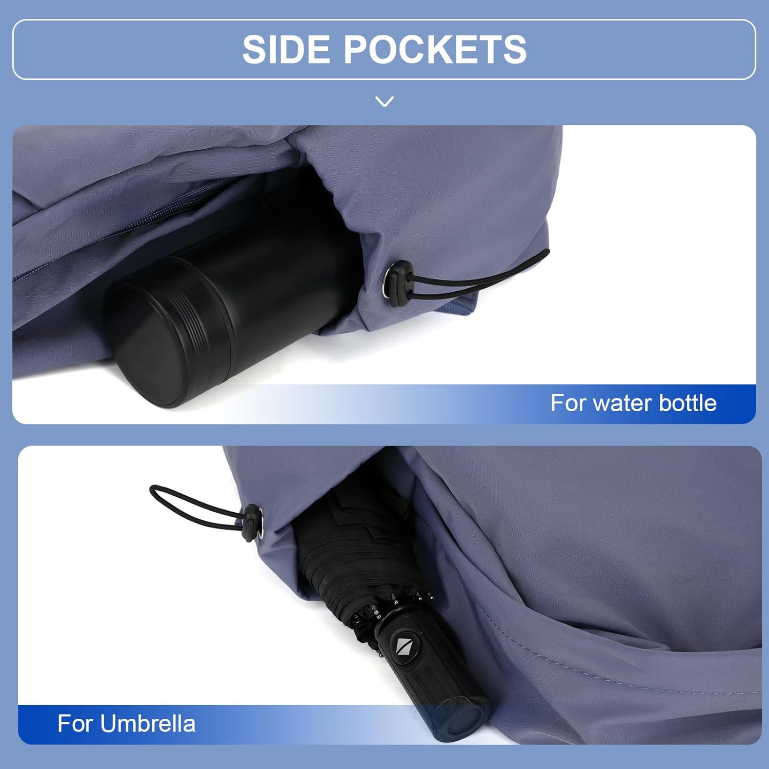 Lightweight, water-repellent laptop and travel bag with organised compartments