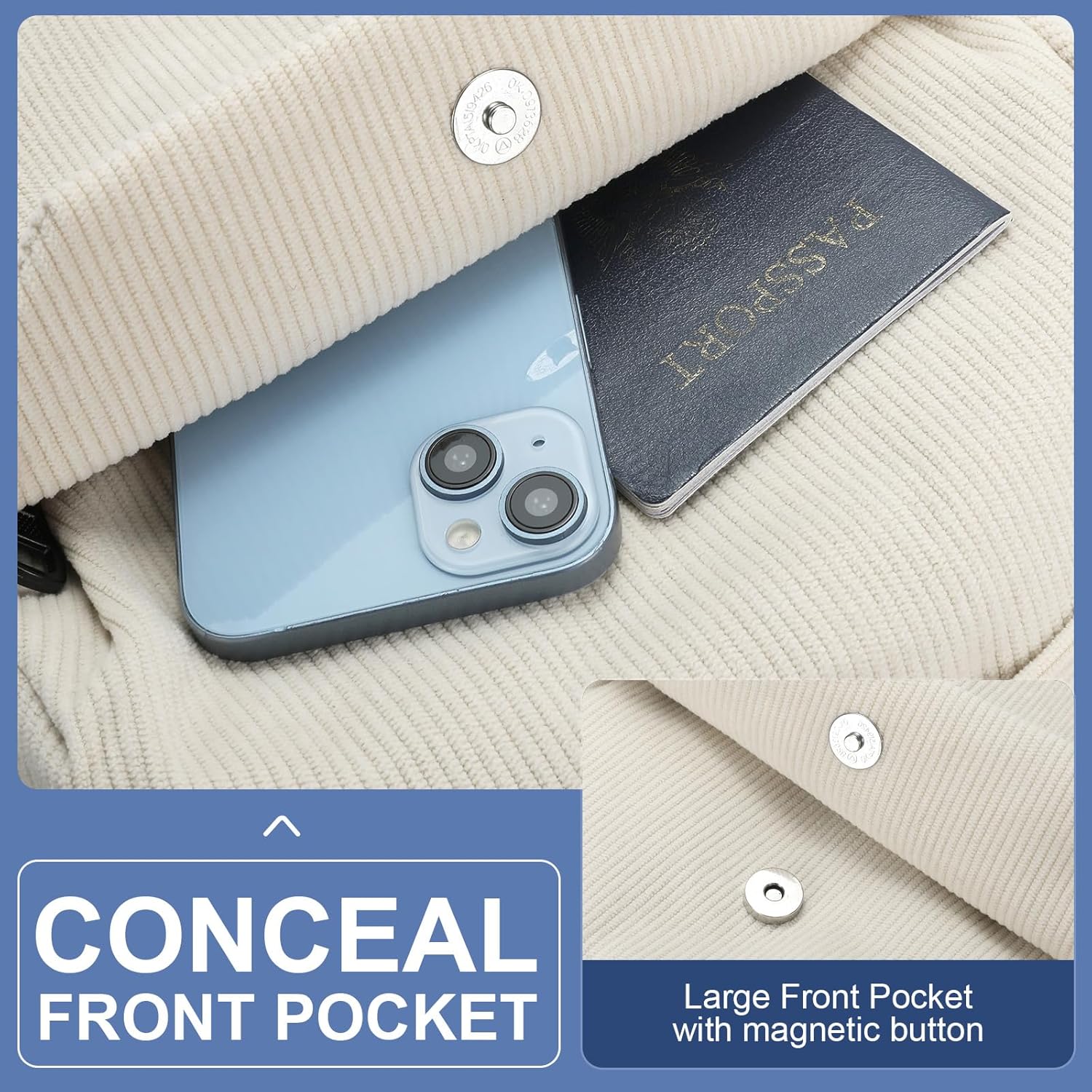 Lightweight, water-repellent laptop and travel bag with organised compartments