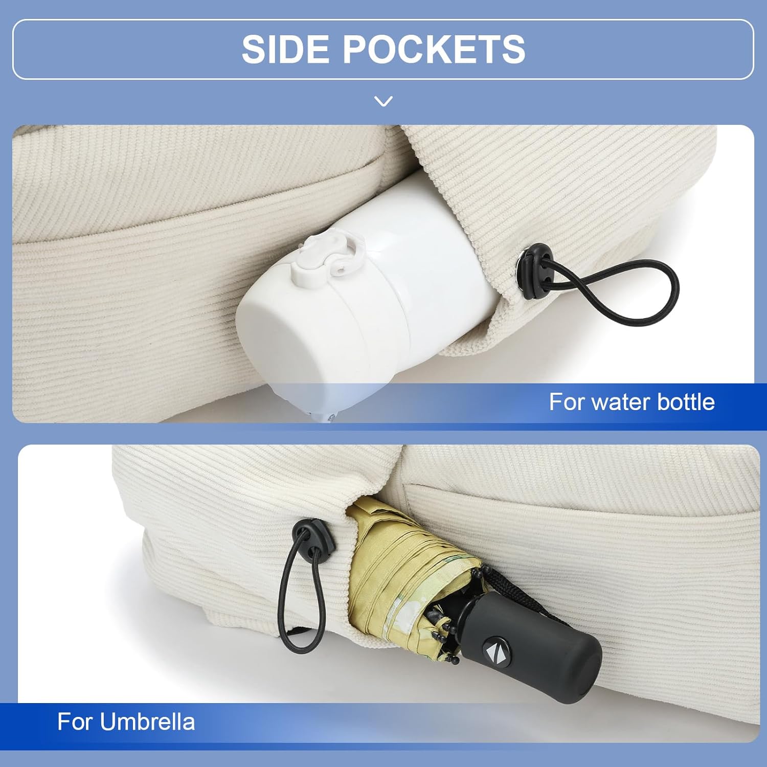 Lightweight, water-repellent laptop and travel bag with organised compartments