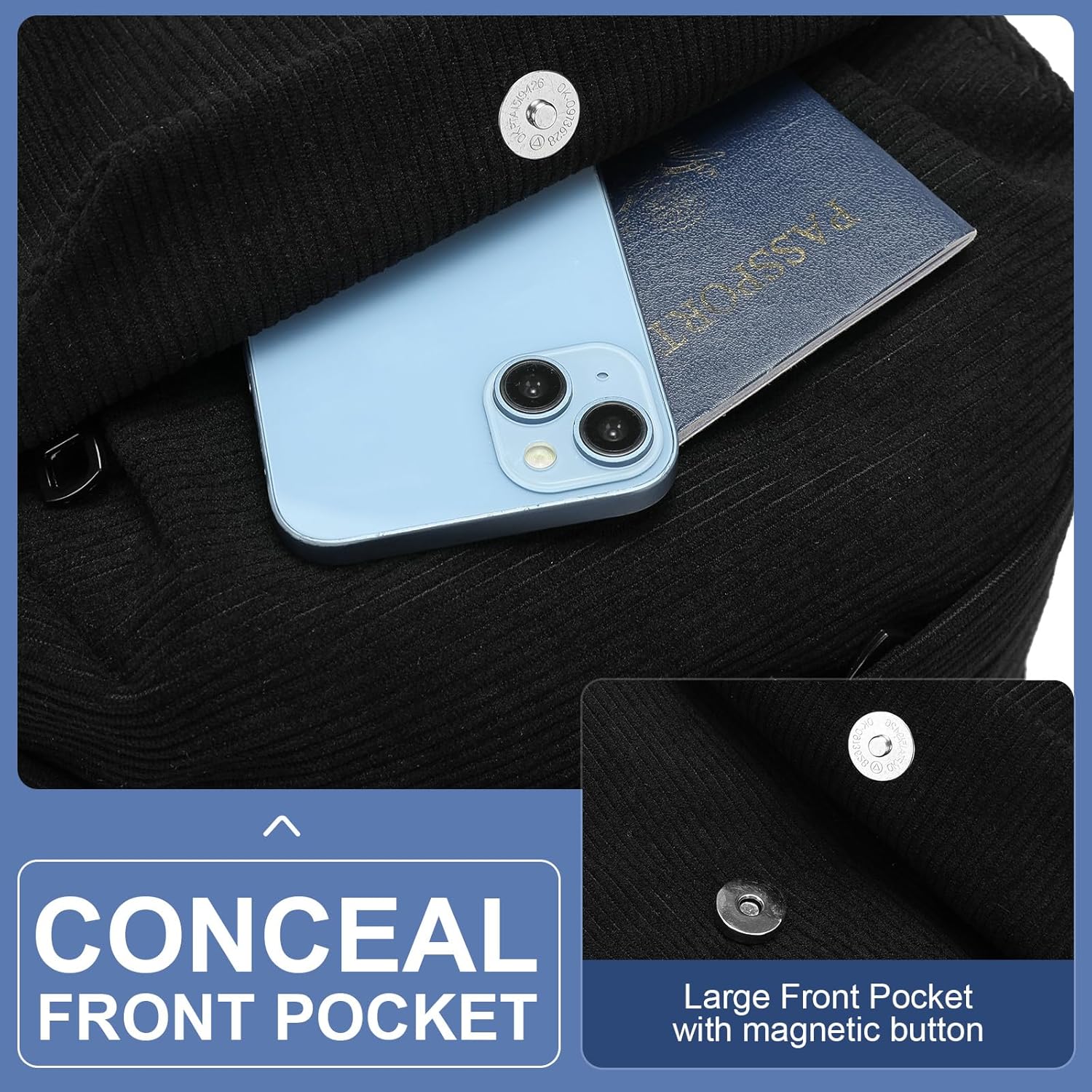 Lightweight, water-repellent laptop and travel bag with organised compartments