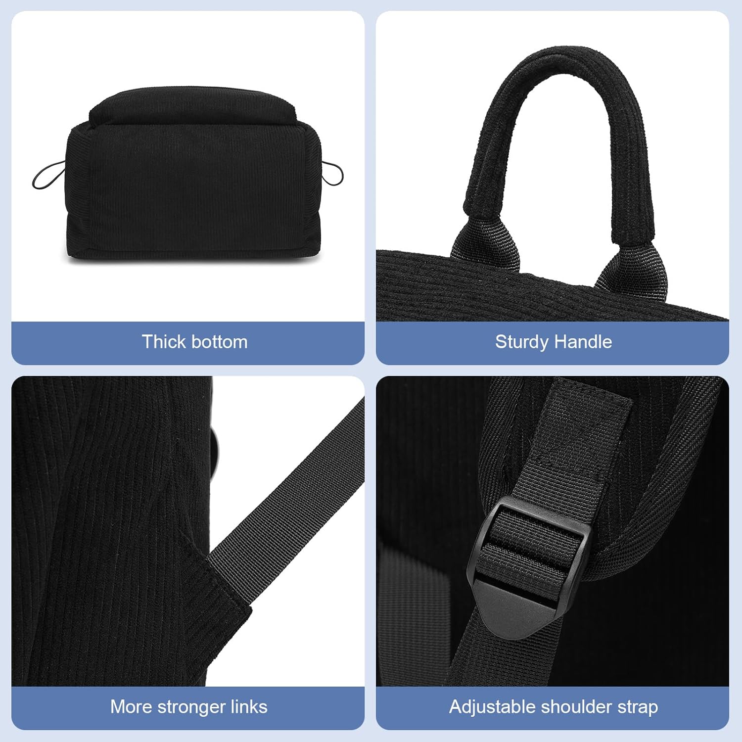 Lightweight, water-repellent laptop and travel bag with organised compartments