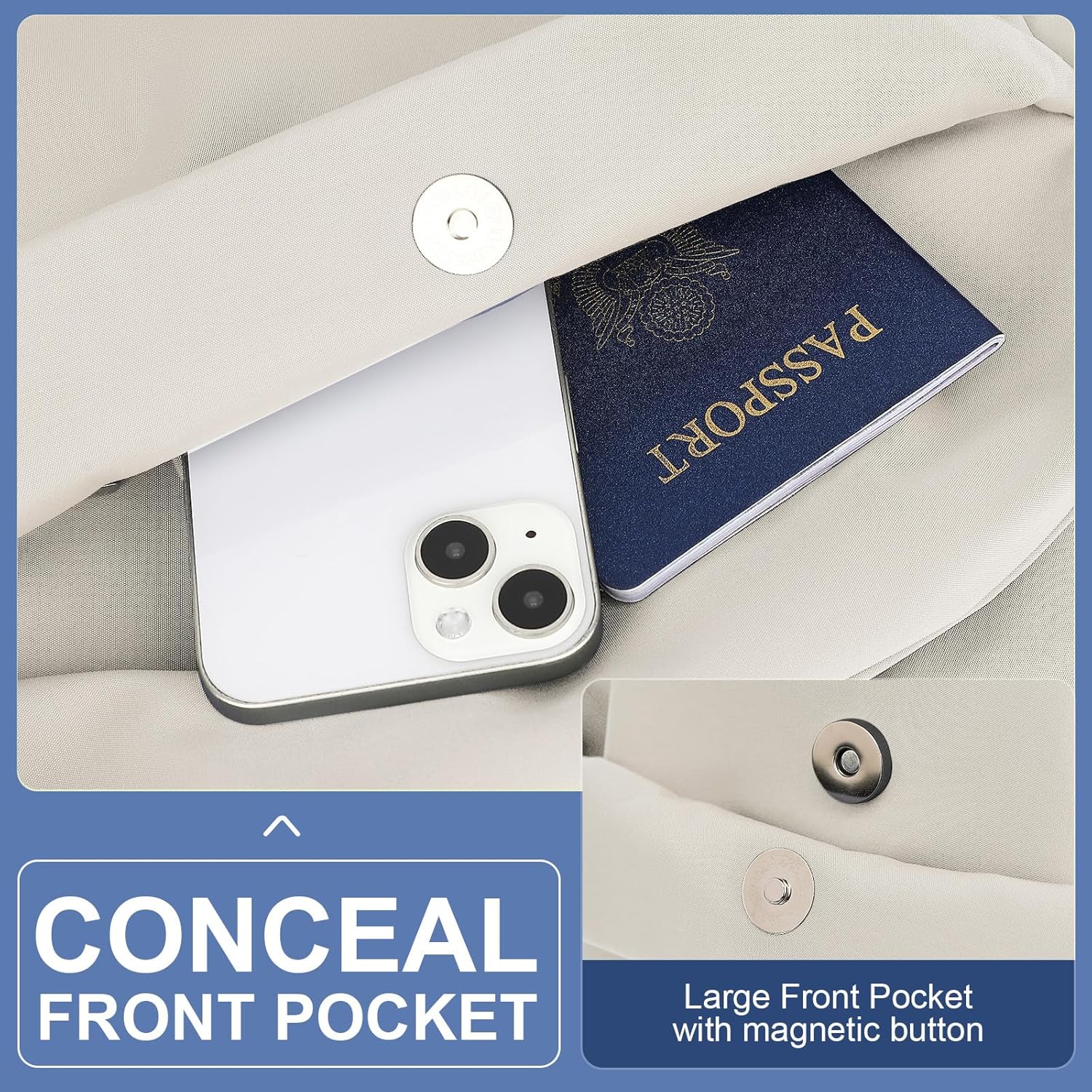 Lightweight, water-repellent laptop and travel bag with organised compartments