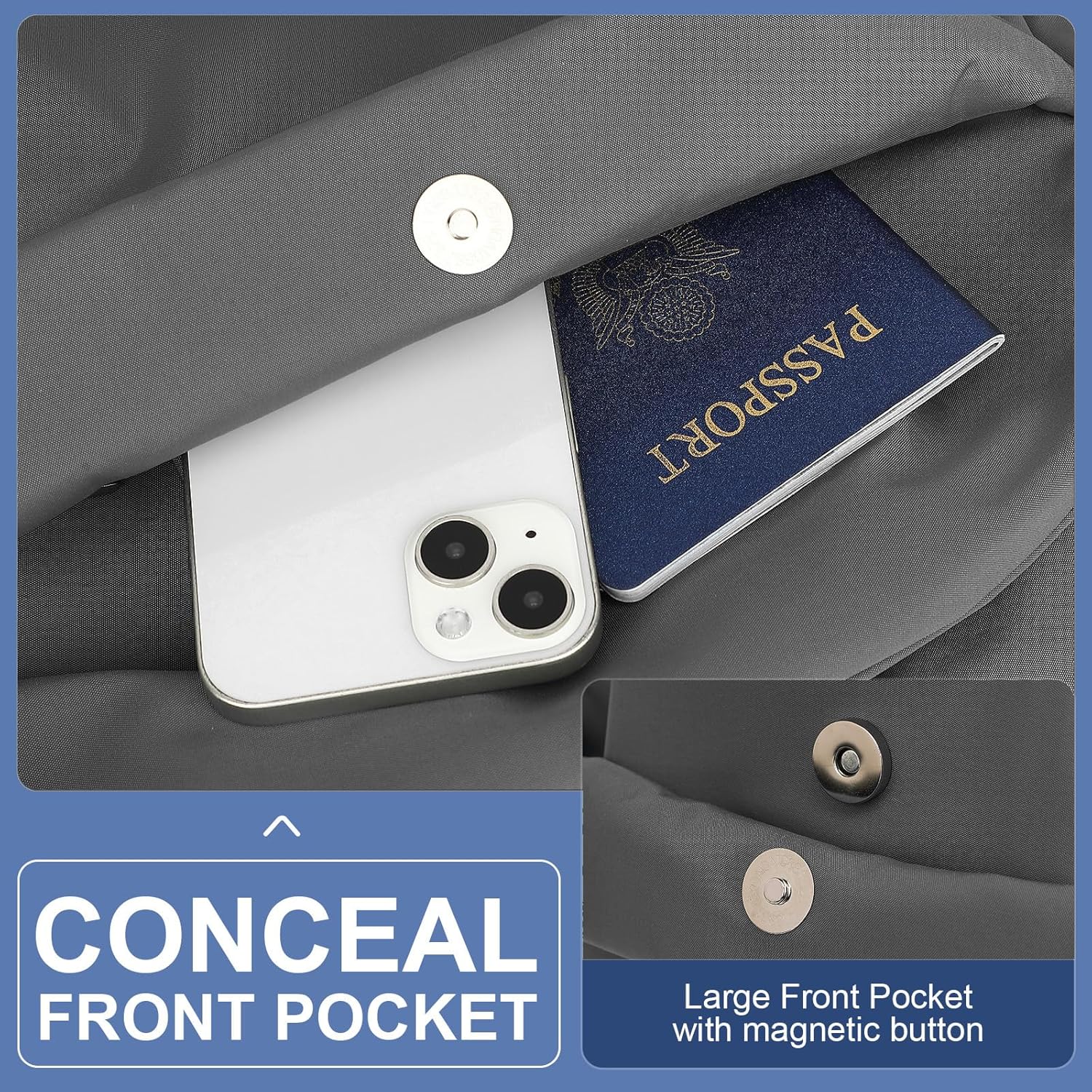 Lightweight, water-repellent laptop and travel bag with organised compartments