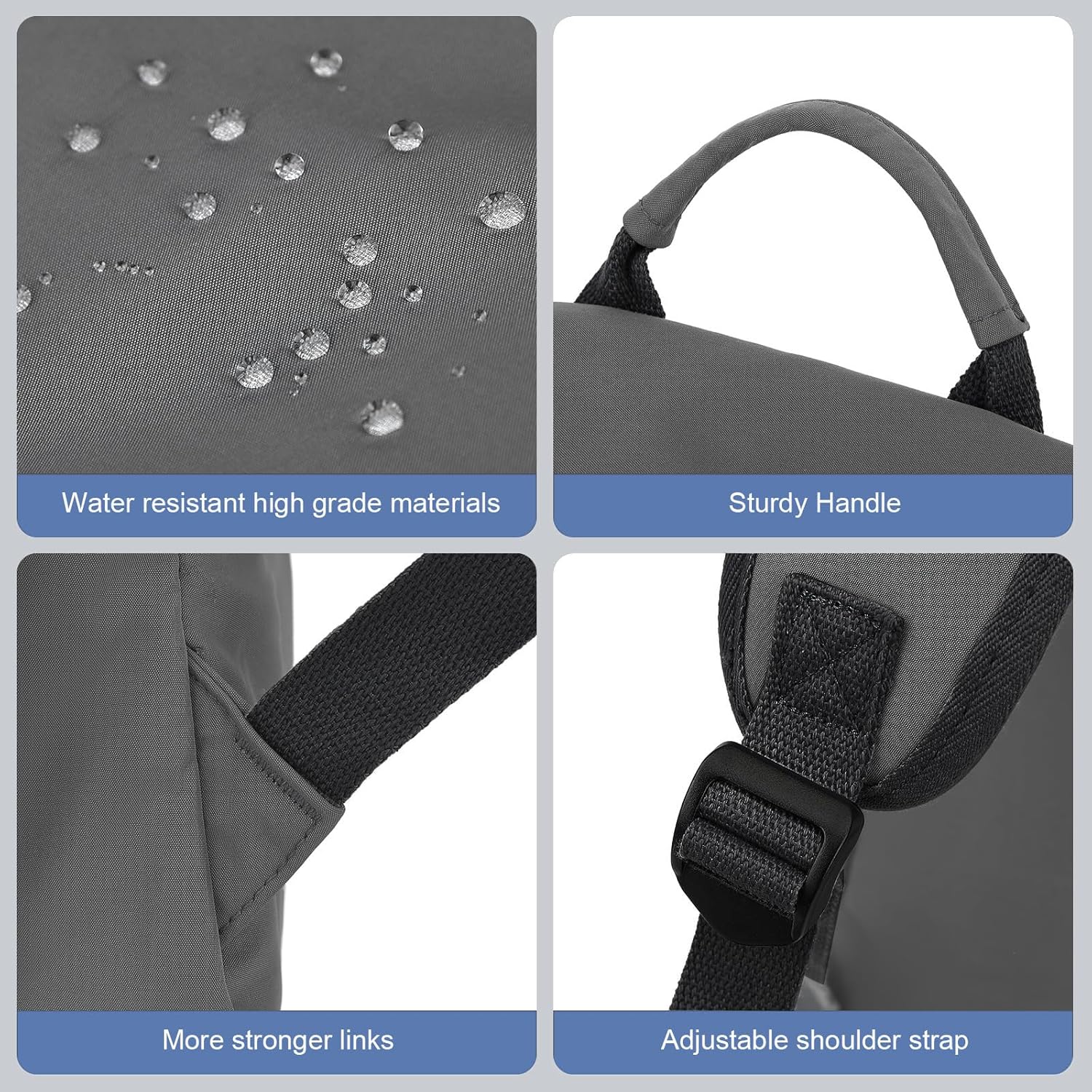 Lightweight, water-repellent laptop and travel bag with organised compartments