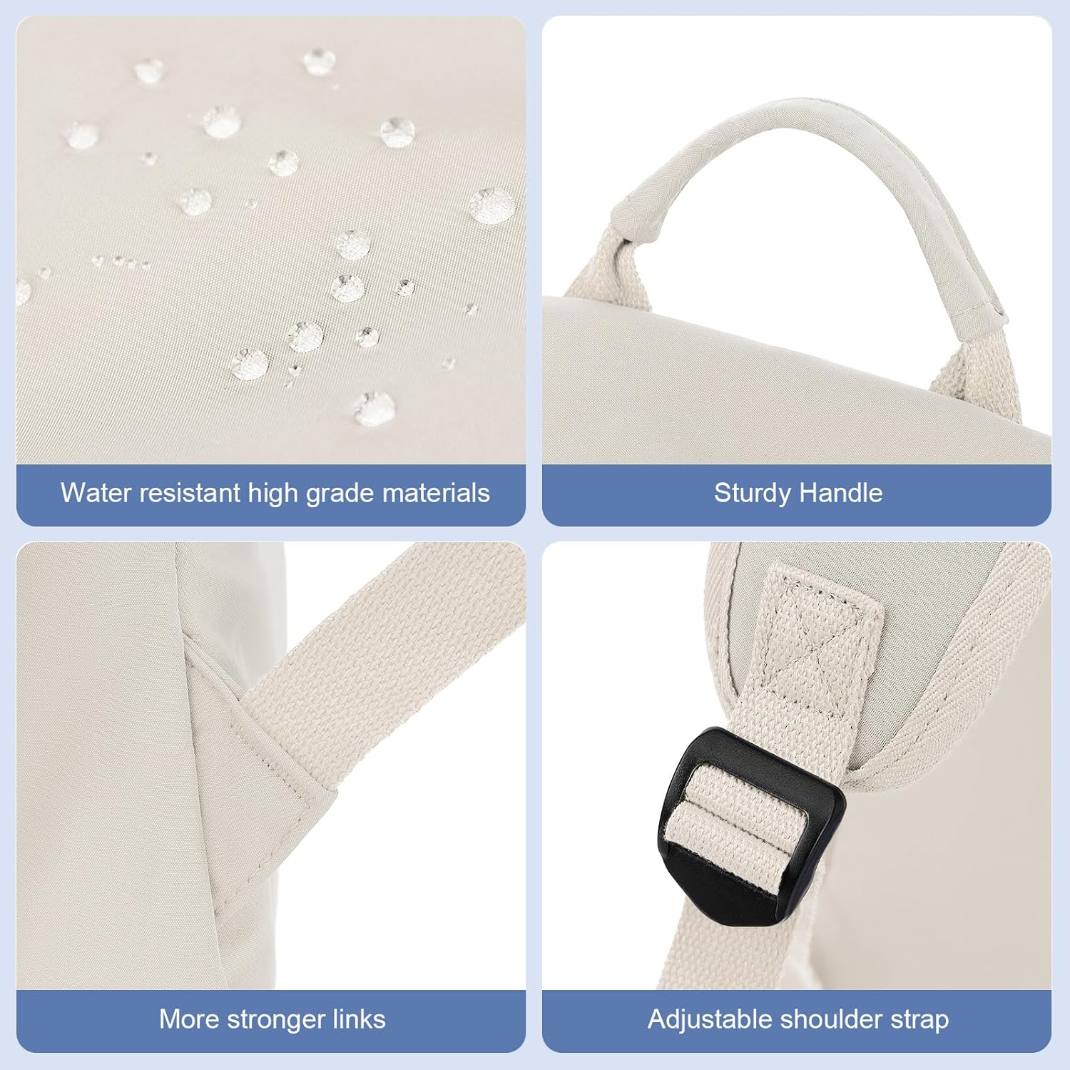 Lightweight, water-repellent laptop and travel bag with organised compartments