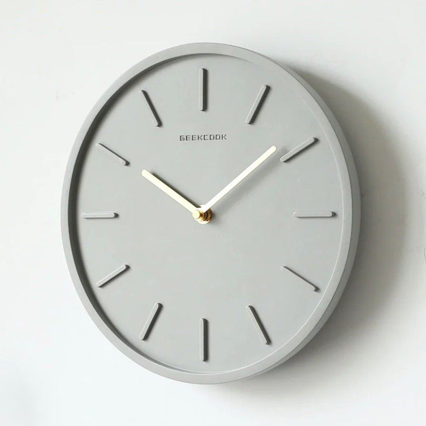 Cement Wall Clock with Metal Pendulum - Tundra