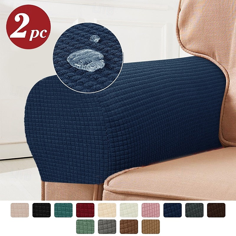 Stretch Armrest Covers – Spandex Covers for Chairs & Armchairs, Set of 2, Bordeaux