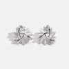 Round Opal Flower Stud Earrings in Gold - Amara