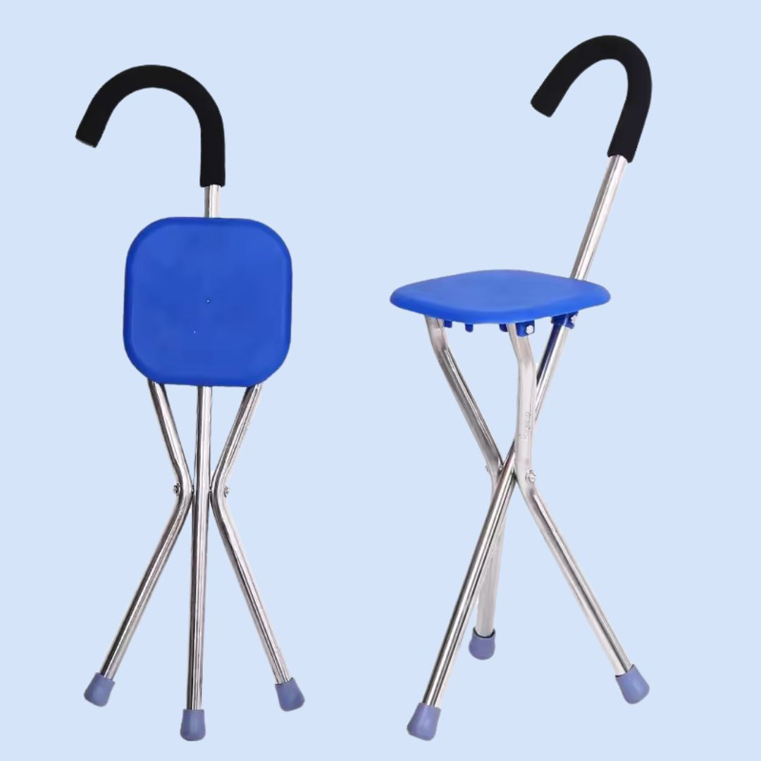 CrutchSeat - Foldable Stool for Comfort - Light and Portable