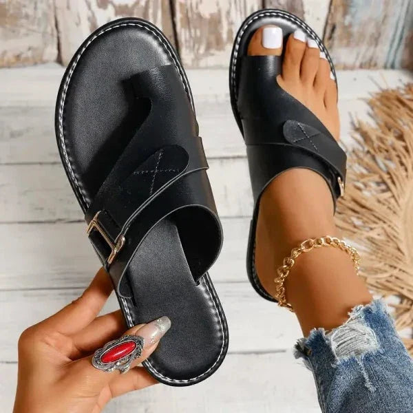 Orthopaedic Women's Leather Sandals with Hallux Valgus Correction – Livia (Buy 1 Get 1 FREE)