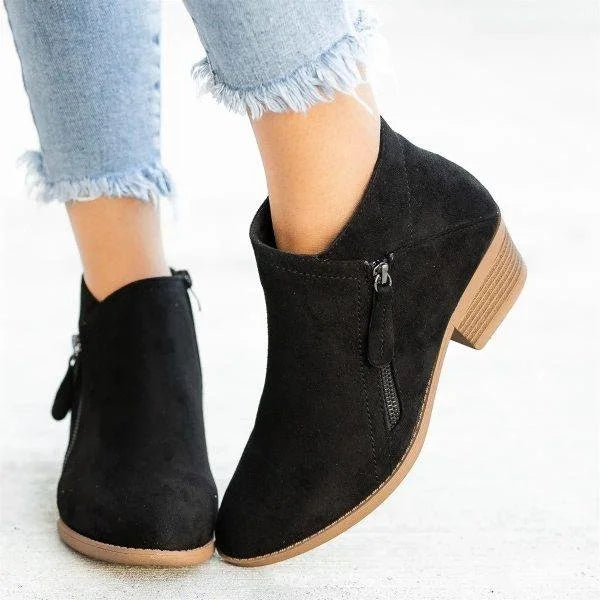 Orthopaedic Leather Ankle Boots - Comfort and Style for Women