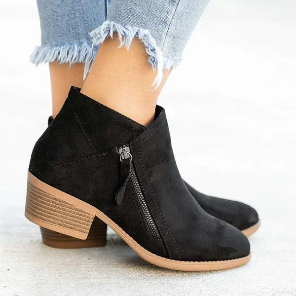 Orthopaedic Leather Ankle Boots - Comfort and Style for Women