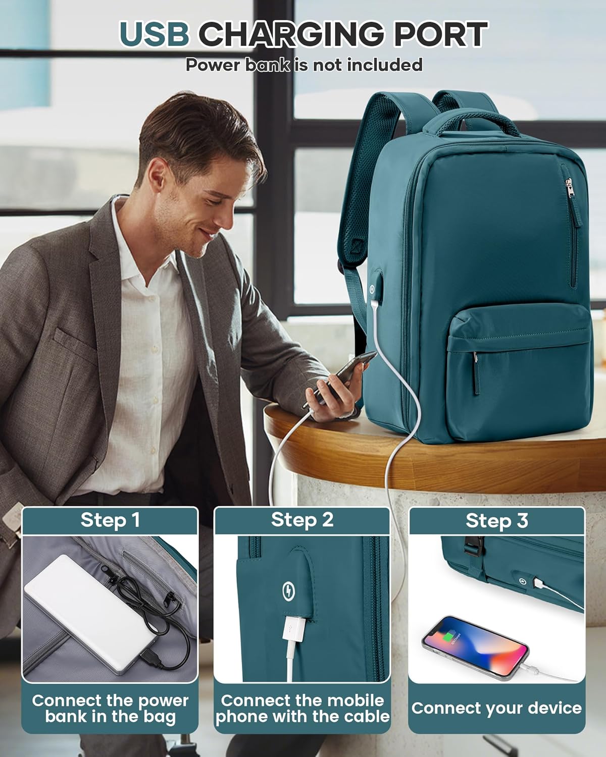 Multi-compartment Laptop Bag with Adjustable Shoulder Strap